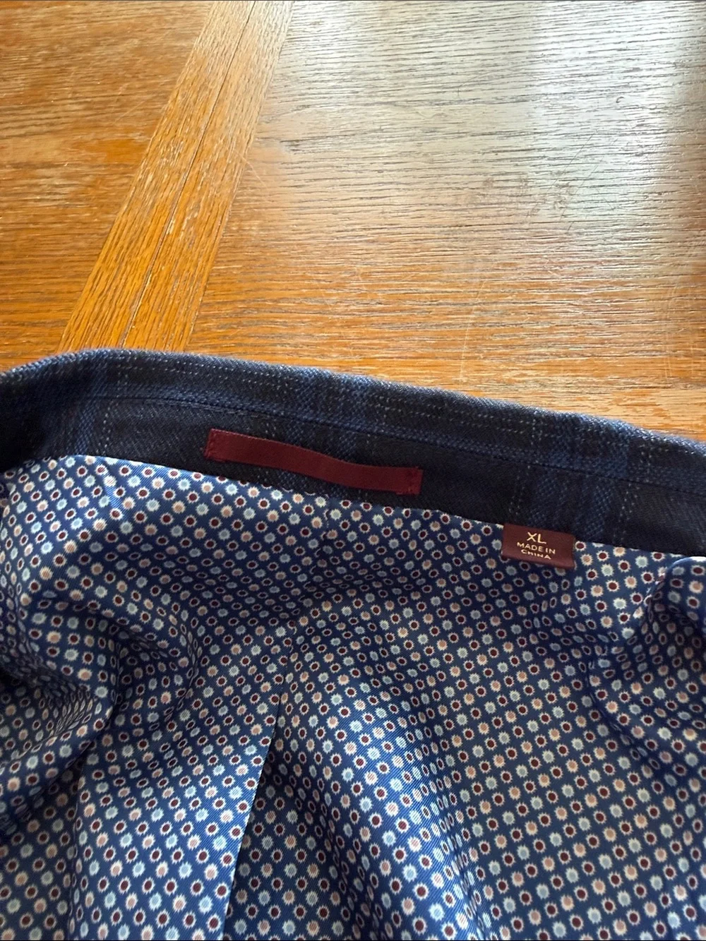 Johnston & Murphy Navy and Royal Blue Plaid Sport Coat